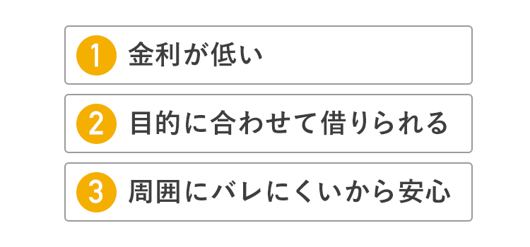 お金を借りる3つのメリット